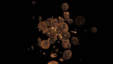 animación de bucle de galletas de chocolate