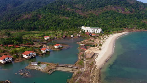 bankrupt and deserted koh chang lagoona beach resort with ghost ship