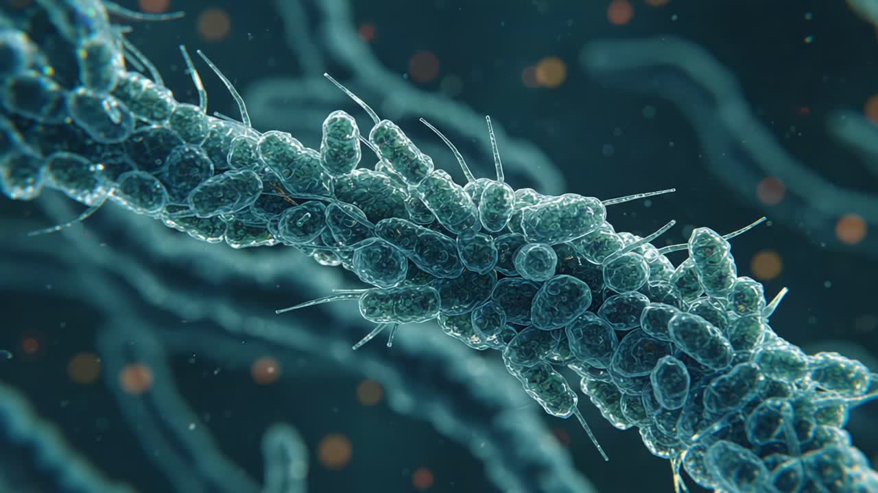 A Magnified View of Microbial Structures: Exploring the Intricate Details of Bacteria and Their Unique Formations Under a Microscopic Lens