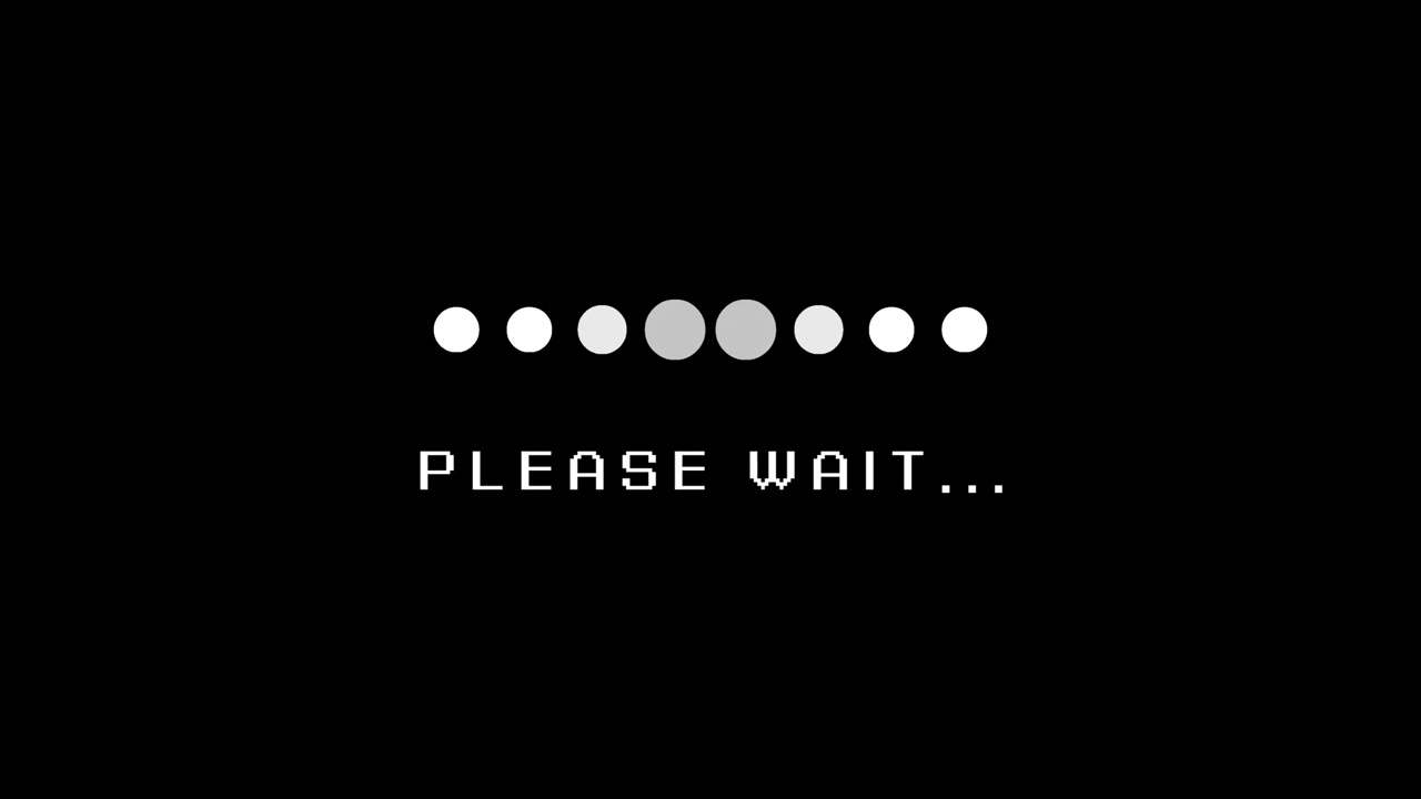 Please wait waiting animated animation pause screen intermission loading