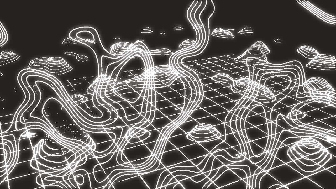 animación de líneas blancas en movimiento sobre fondo negro