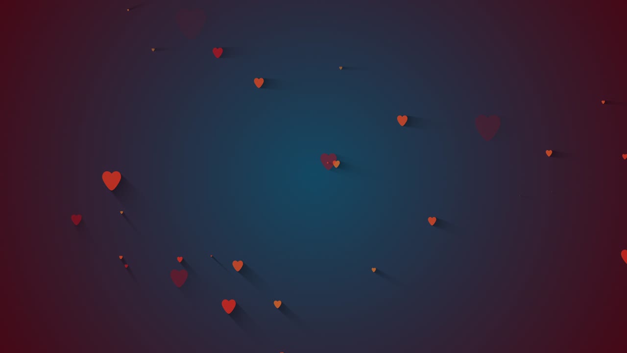 animación en bucle lentamente corazones rojos aparecen al azar con la inscripción día de san valentín en fondo blanco y rojo. fondo día de valentín.