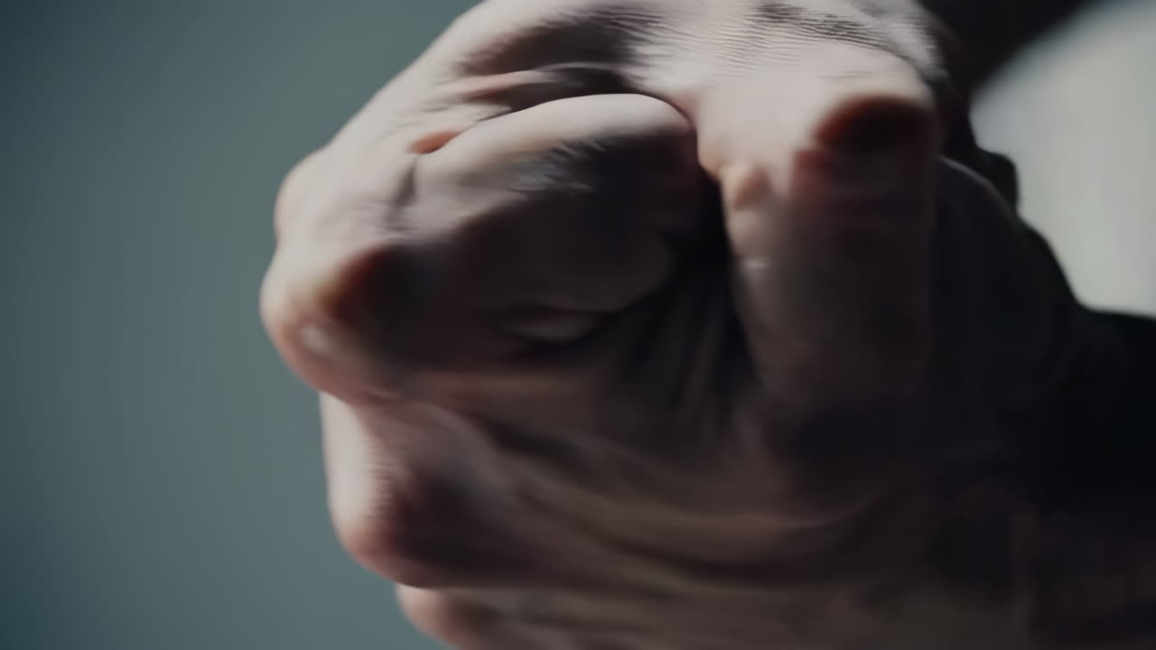 Close-up of a clenched fist