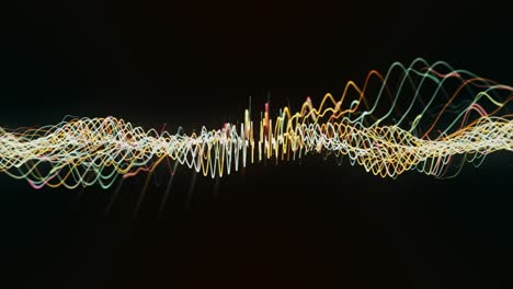 colorful abstract audio waves visualization