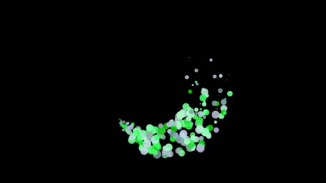 animation of comet from blurs. animation. festive animation with multicolored blurs moving in loop in circle on black background. festive abstract animation with blurs