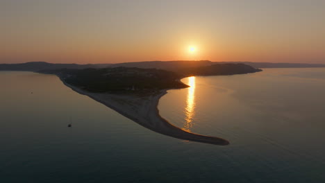 stunning sunset over a secluded beach island