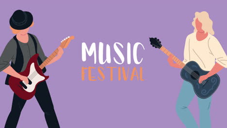 music festival with two musicians