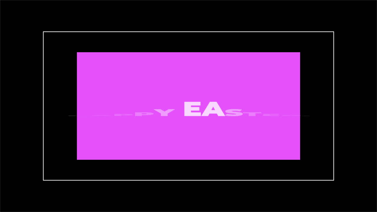 Happy Easter in frame on fashion purple gradient