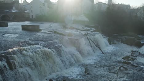 stunning waterfall in irish village