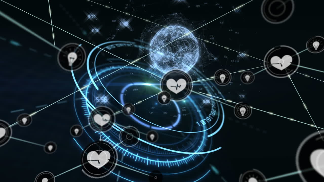 디지털 글로브와 함께 움직이는 커 ⁇ 터와 디지털 데이터