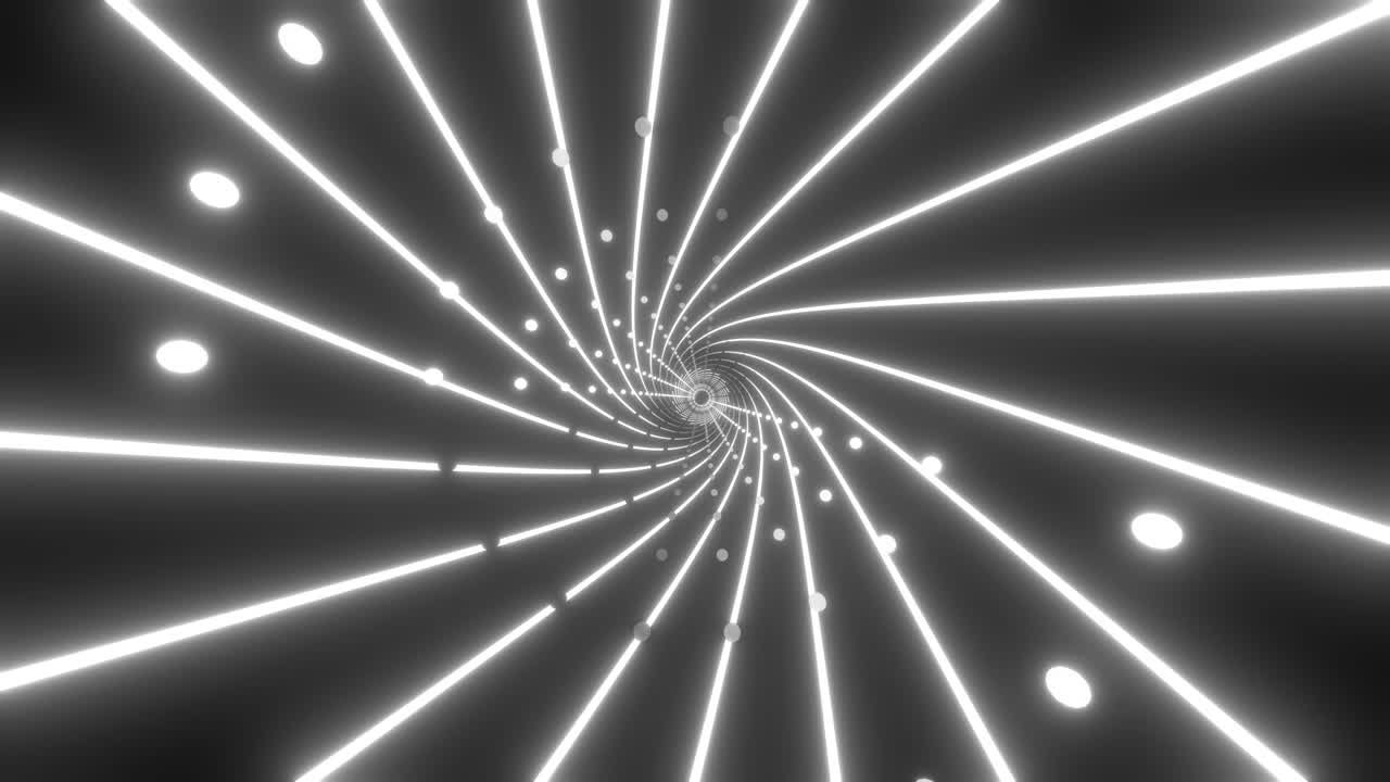 Abstract Glowing Spiral Tunnel