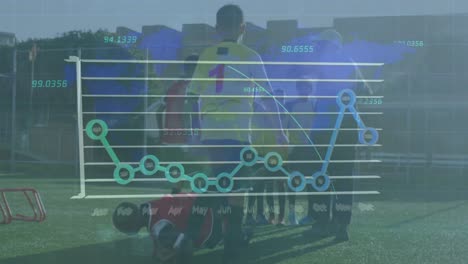 Animation-of-statistics-and-data-processing-over-diverse-football-players-on-pitch