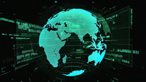 global digital network and data visualization