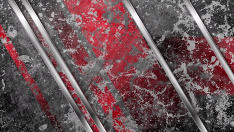 fondo de movimiento tecnológico grunge gris y rojo con rayas metálicas