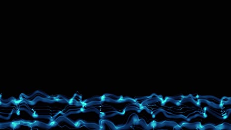 animación de agua o llama azul de tercios inferiores abstractos para espacio de copia, título o para agregar un mensaje - bucle sin fin