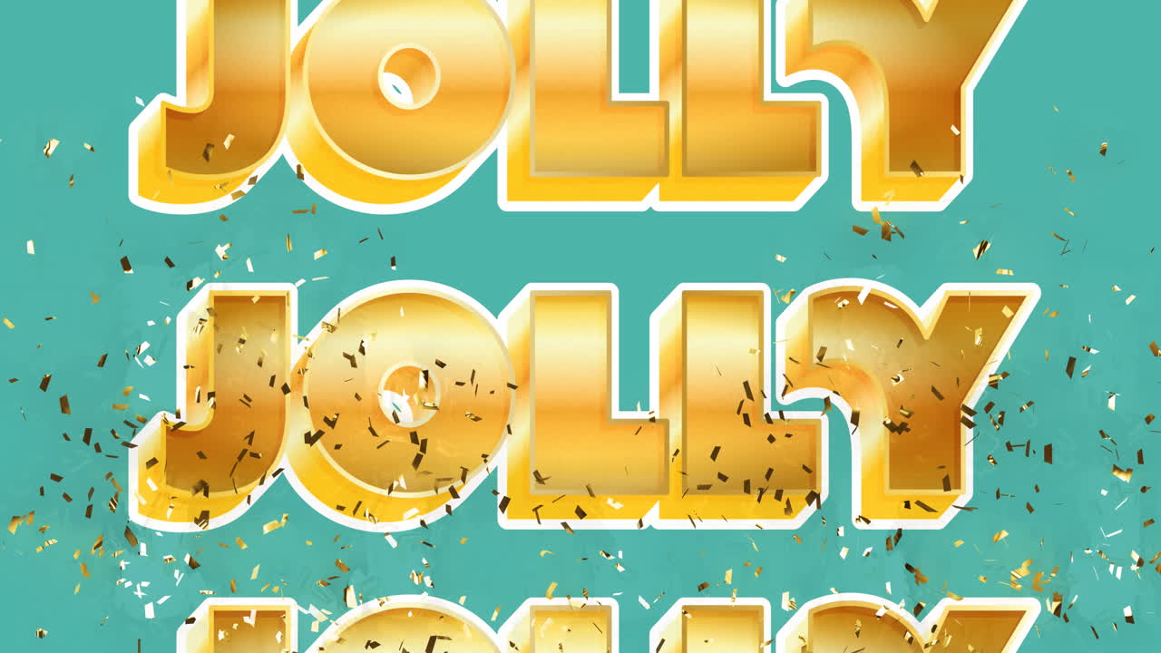 크리스마스 축하 문서의 애니메이션 콘페티가 떨어집니다.