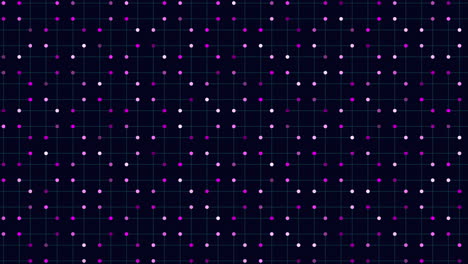 symmetrical grid of green dots on dark background