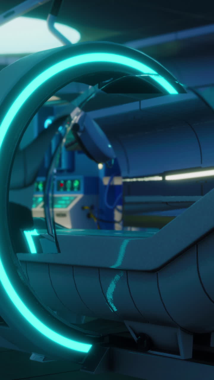 sala de escáner médico futurista