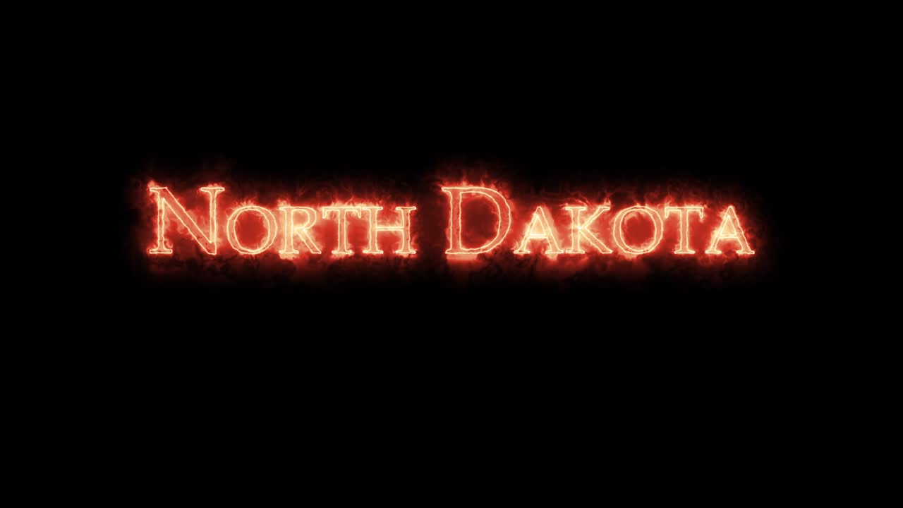 dakota del norte escrito con fuego.