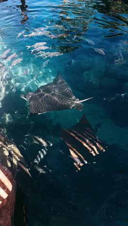 stingrays in an aquarium