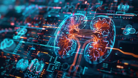 3d medical visualization of lungs and brain