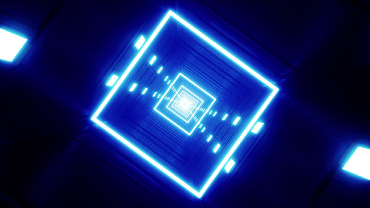 luz azul brillante rotación del túnel vj bucle