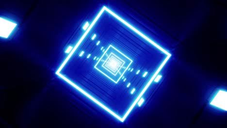 glowing blue light tunnel rotation vj loop