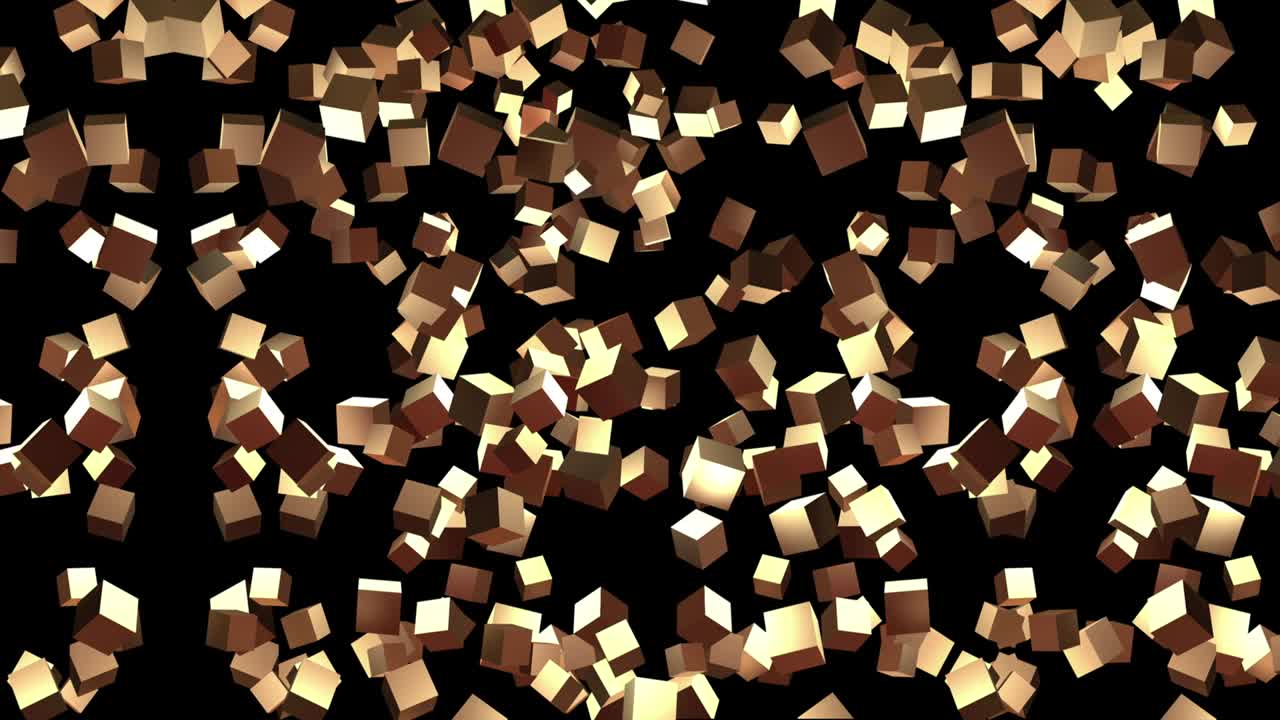 Falling Particles  Background Loop – Gold Cubes