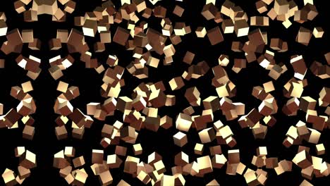 falling particles  background loop – gold cubes