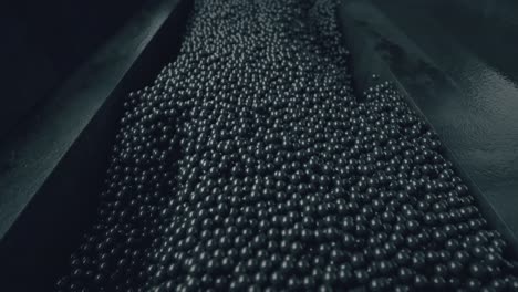 abstract glowing spheres in a dark tunnel