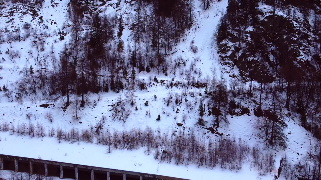 프랑스의 아름다운 드론 겨울 영상