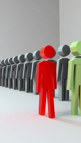 people in a line