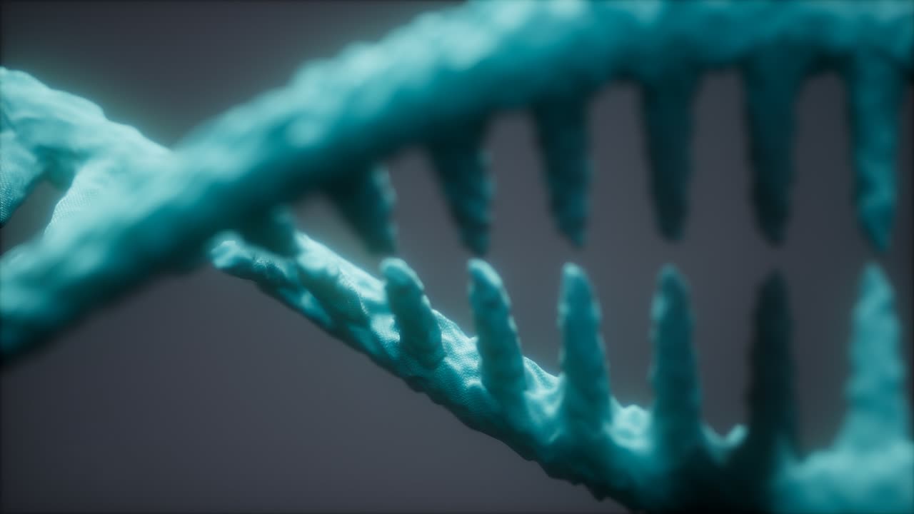 partículas brillantes adn renderizado en 3d