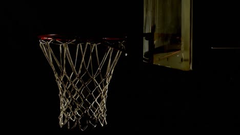 Basketball-being-thrown-in-basketball-hoop-4k