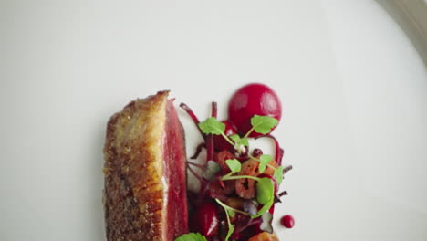exquisite duck breast dish
