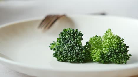 brócoli fresco en un plato
