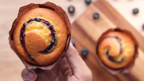 muffins de arándano