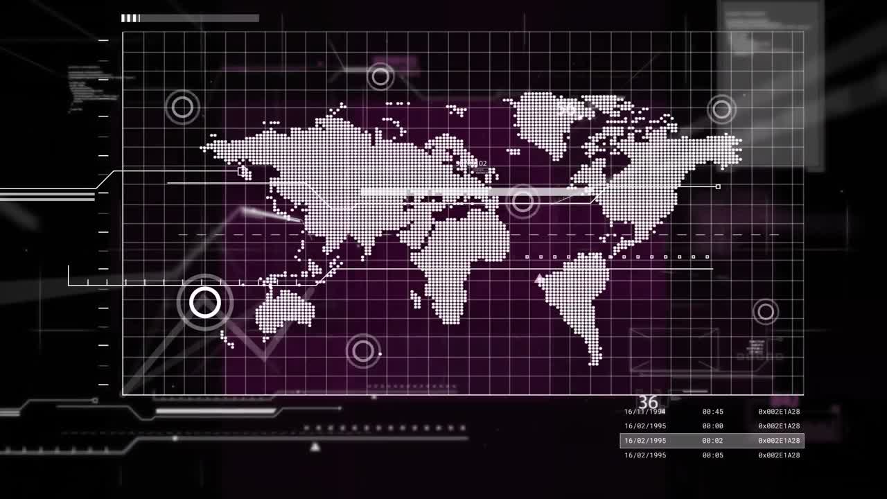 animación de estadísticas y procesamiento de datos sobre el mapa del mundo