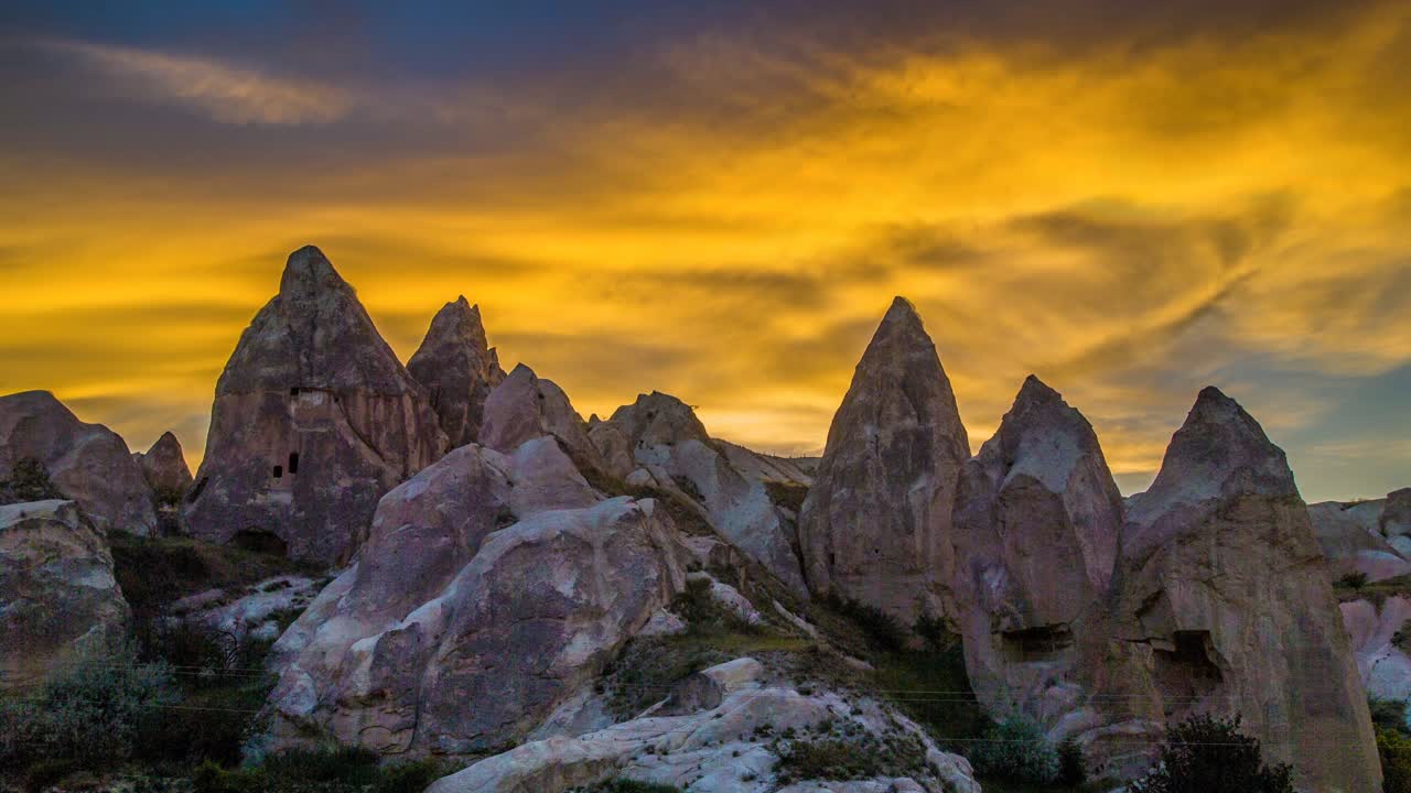 Cappadocia's Rock Formations at Sunset