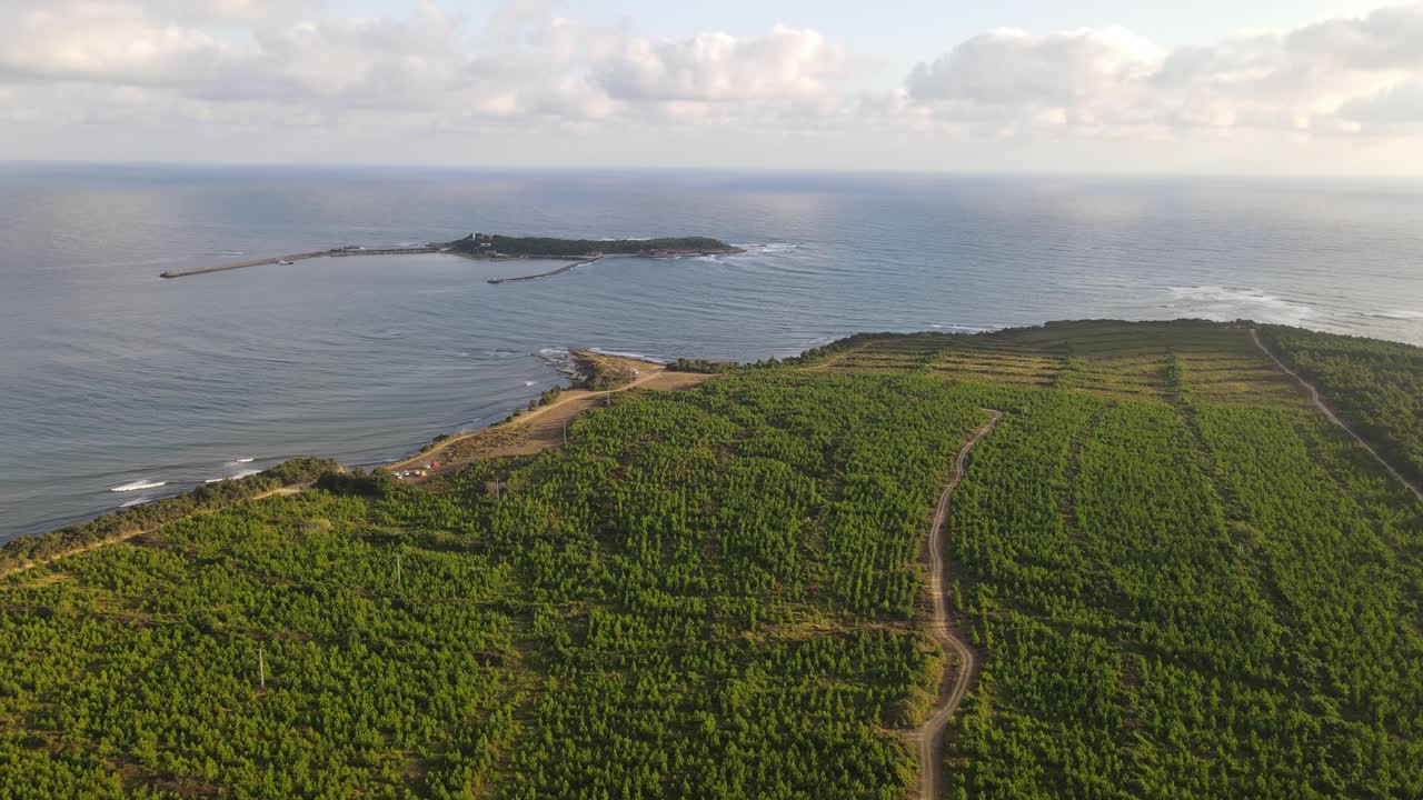 línea costera del océano