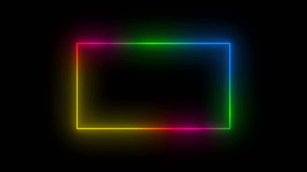 Cadre néon aux couleurs vives