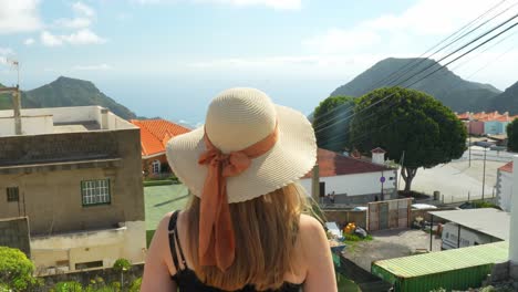 globetrotting tourer female traveler sightseeing tenerife