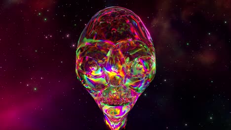 alien head in space