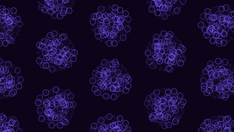 los fascinantes círculos simétricos sobre fondo negro evocan movimiento y flujo