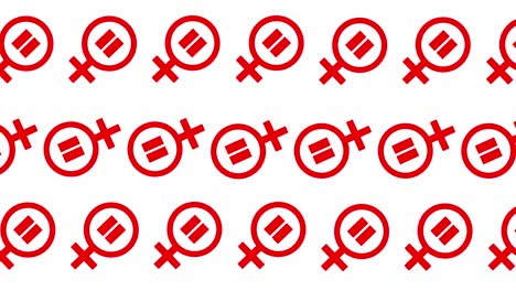 seamless vector pattern with red female gender icon