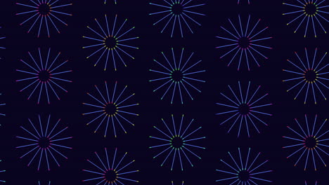 Vibrant Star Burst Patterns On A Dark, Mysterious Backdrop