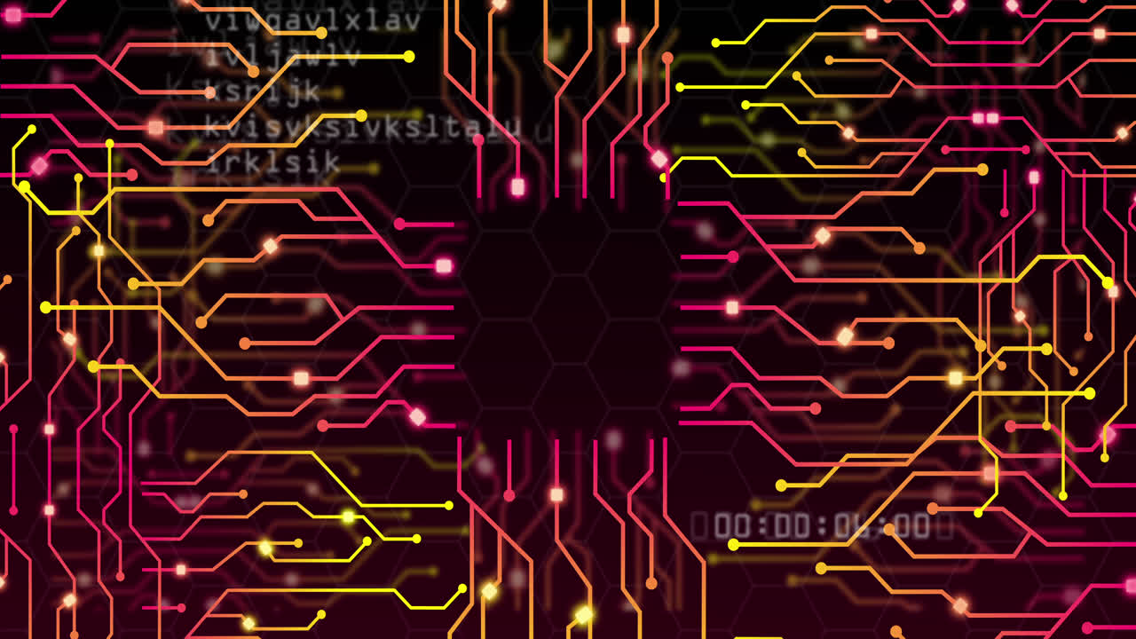 연결 네트워크를 통해 데이터 처리의 애니메이션