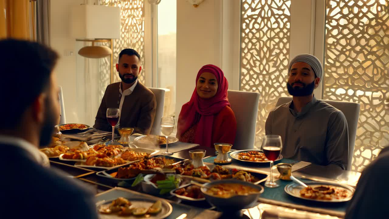 reunión familiar para cenar