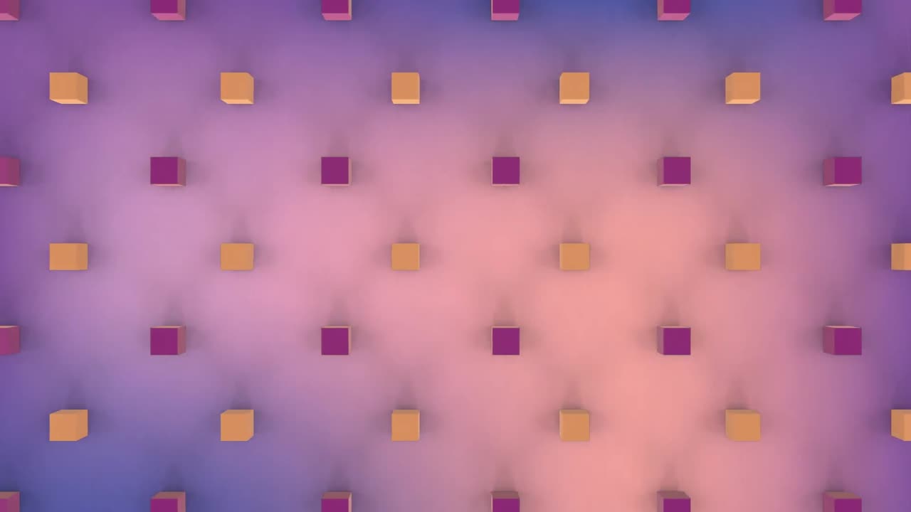 cubos 3d en movimiento en formación