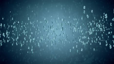 blue moving us dollar currency 4k 3d loop animation new motion background.
